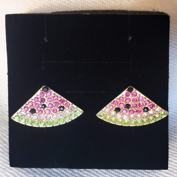 ✿3for$10✿ Festive Watermelon Stud Earrings by Aldo - Picture 3 of 3